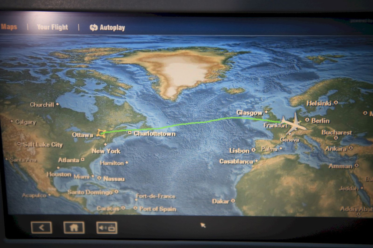 2016-08-01 Flug von Ottawa nach Frankfurt